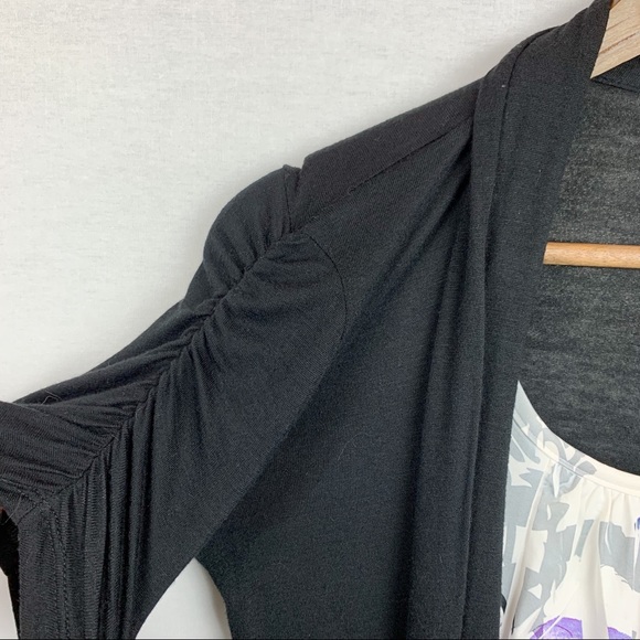 IZ Byer One Piece Ruffle Camisole Cardigan - Picture 7 of 8